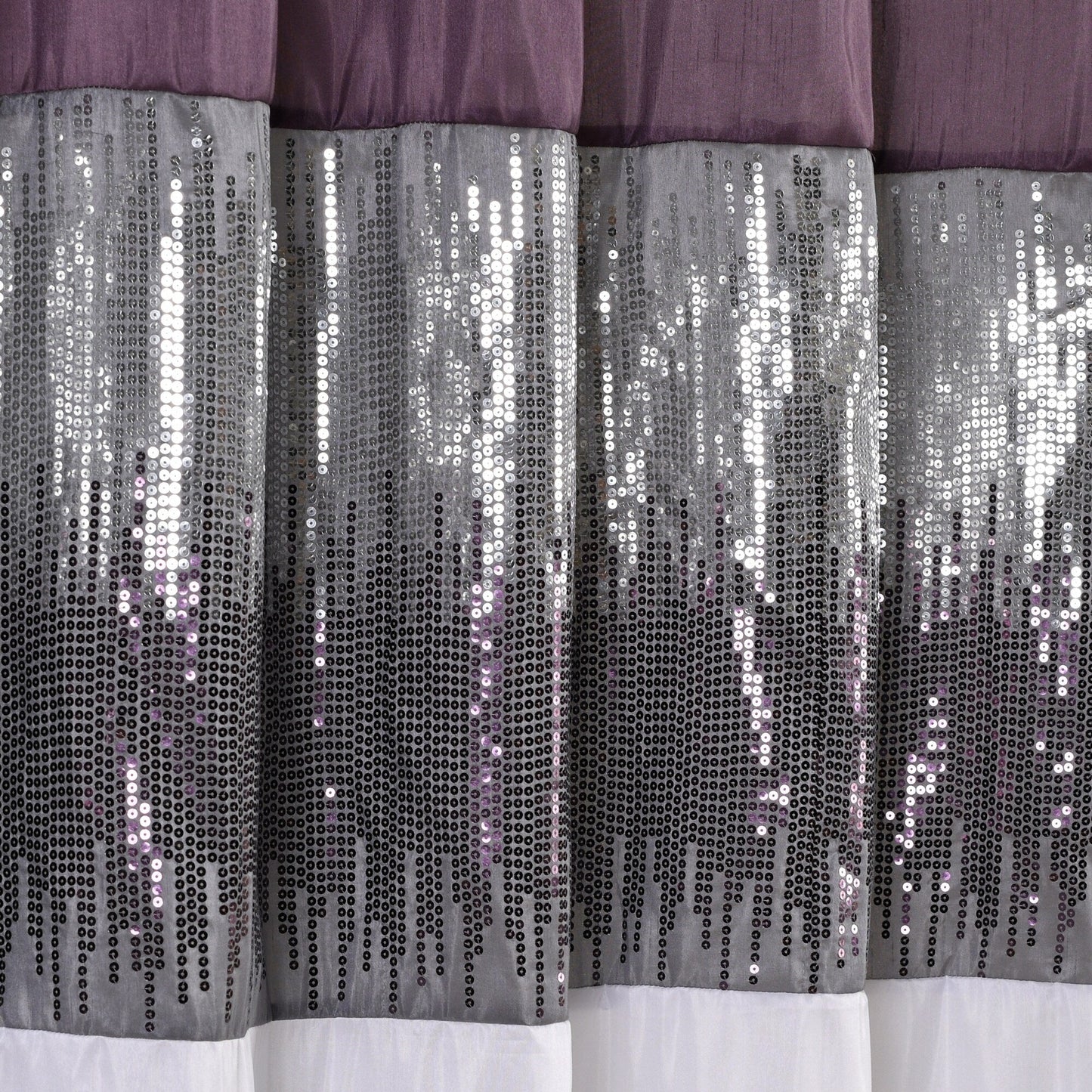 Silver Orchid Gregor Abstract Night Sky Two-tone Shower Curtain