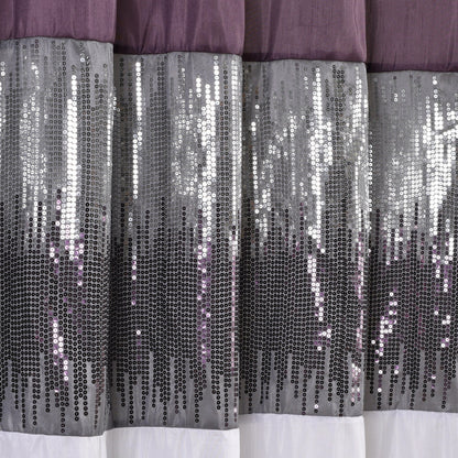 Silver Orchid Gregor Abstract Night Sky Two-tone Shower Curtain