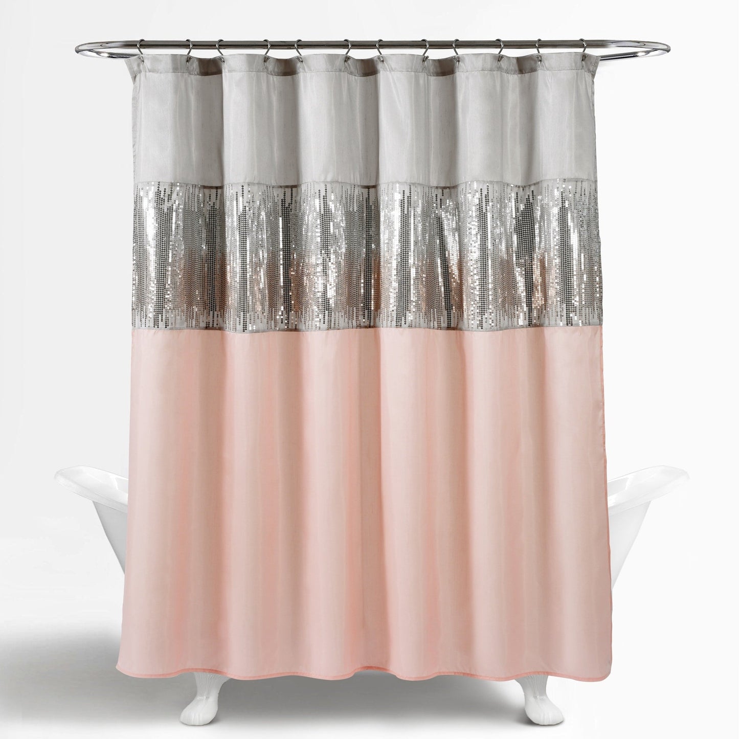 Silver Orchid Gregor Abstract Night Sky Two-tone Shower Curtain