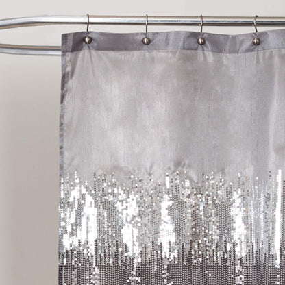 Silver Orchid Gregor Abstract Night Sky Two-tone Shower Curtain
