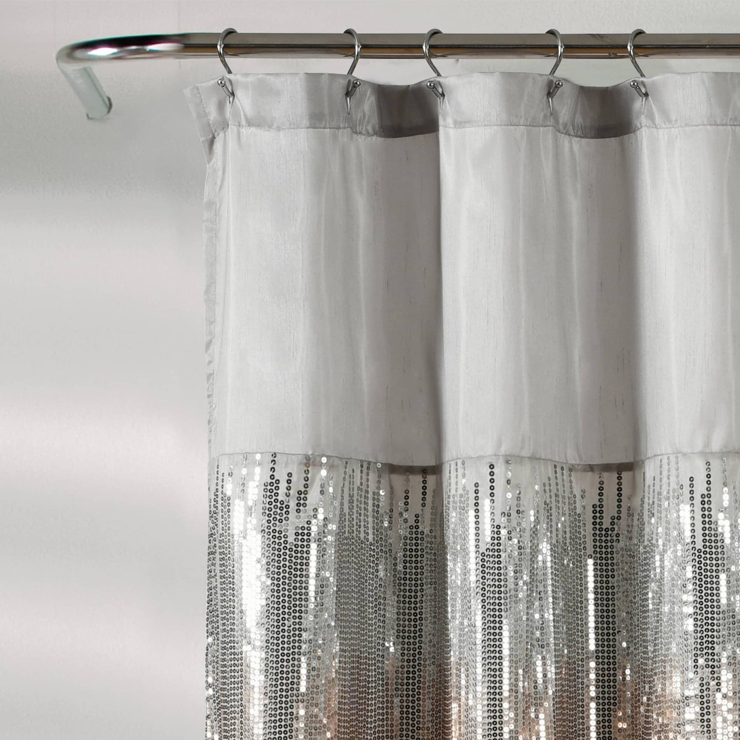 Silver Orchid Gregor Abstract Night Sky Two-tone Shower Curtain