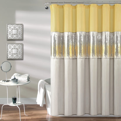 Silver Orchid Gregor Abstract Night Sky Two-tone Shower Curtain