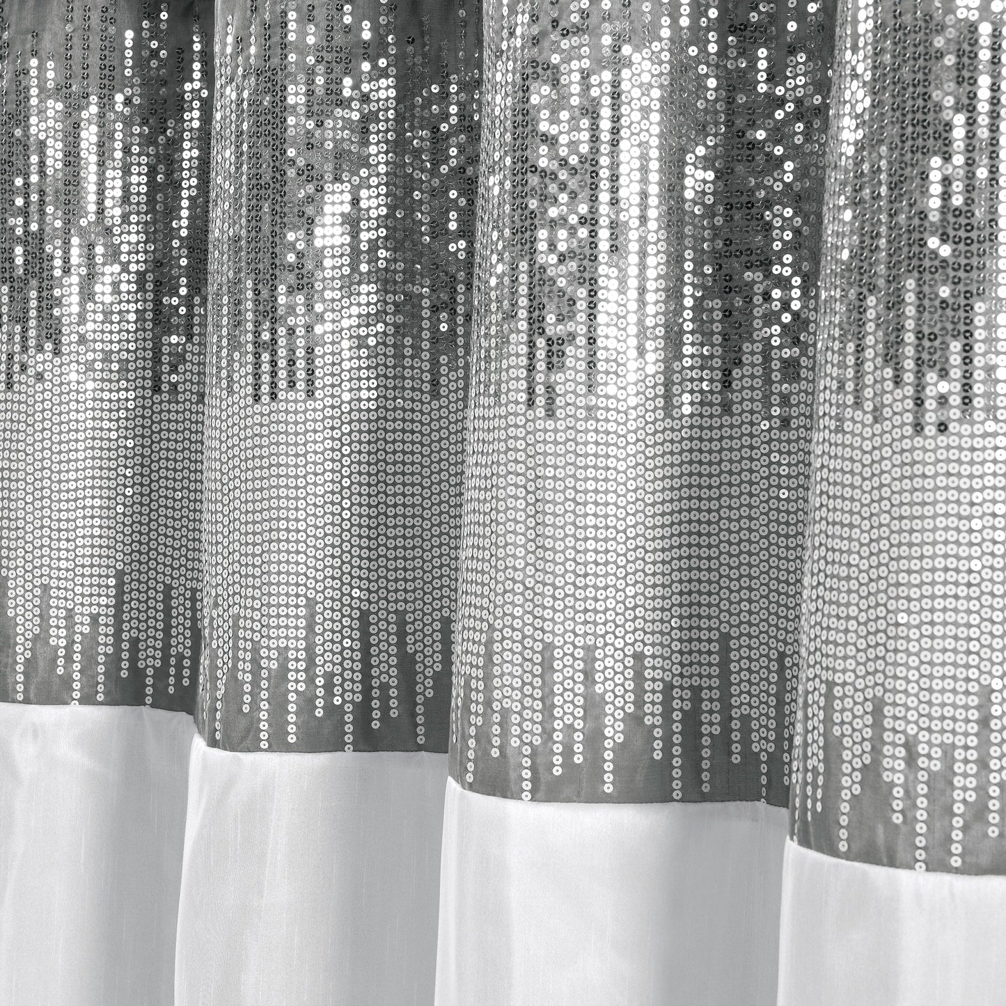 Silver Orchid Gregor Abstract Night Sky Two-tone Shower Curtain