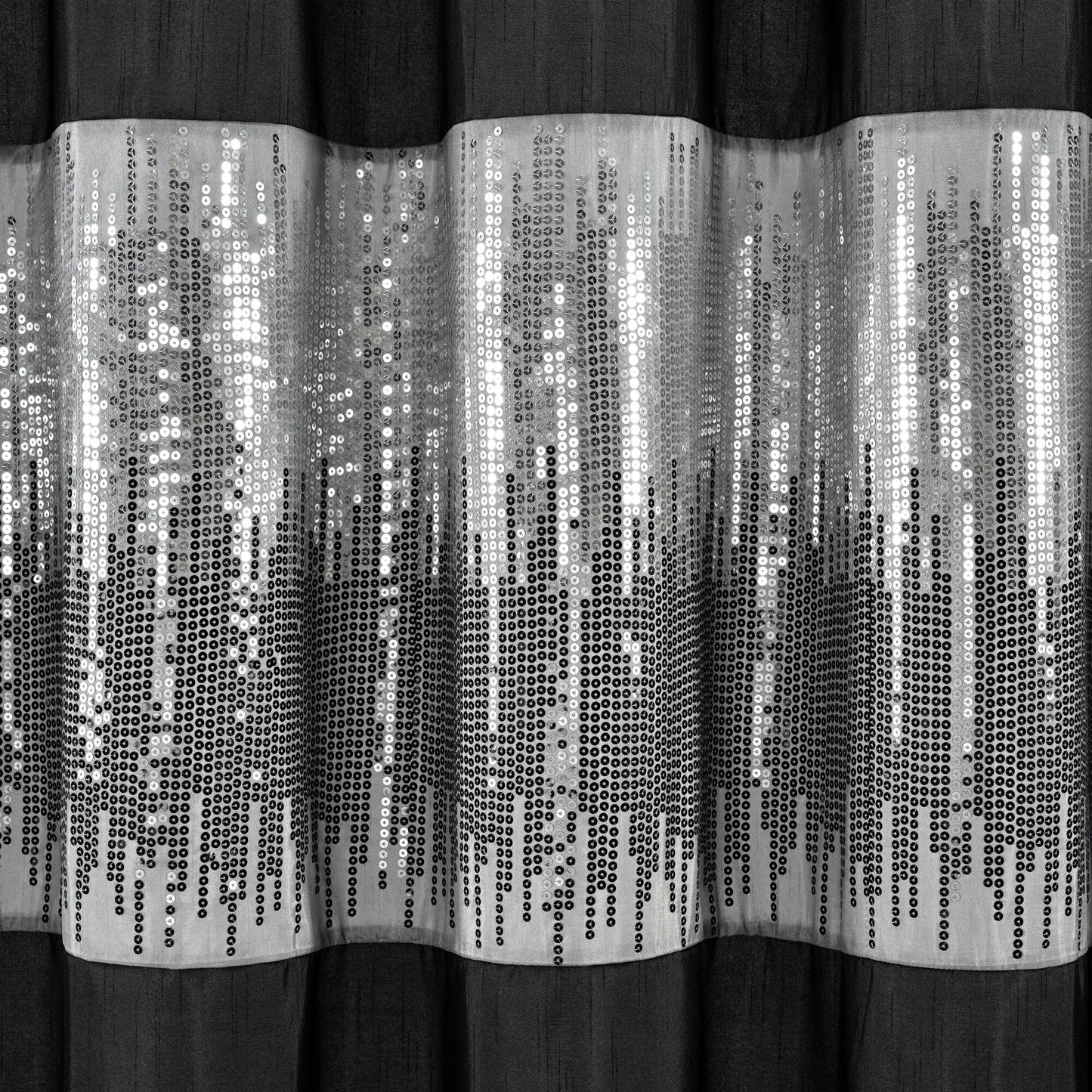 Silver Orchid Gregor Abstract Night Sky Two-tone Shower Curtain