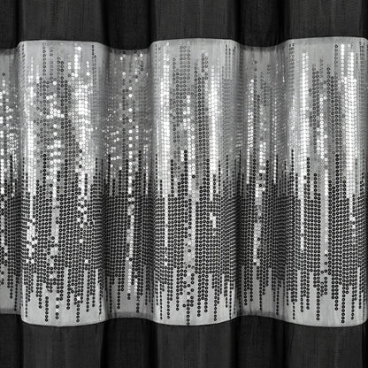 Silver Orchid Gregor Abstract Night Sky Two-tone Shower Curtain