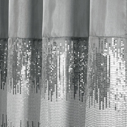 Silver Orchid Gregor Abstract Night Sky Two-tone Shower Curtain