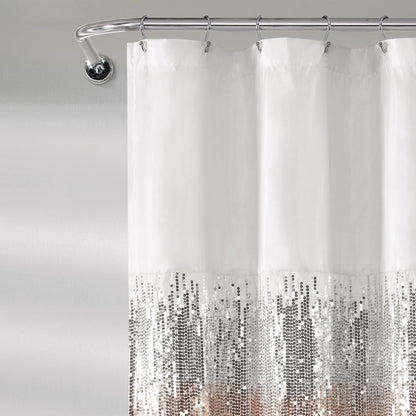 Silver Orchid Gregor Abstract Night Sky Two-tone Shower Curtain