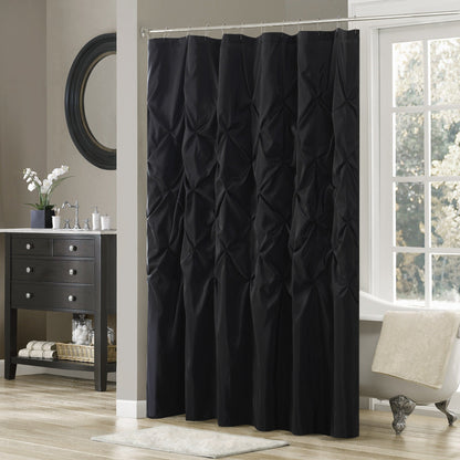Madison Park Laurel Tufted Semi-Sheer Shower Curtain