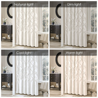 Madison Park Laurel Tufted Semi-Sheer Shower Curtain