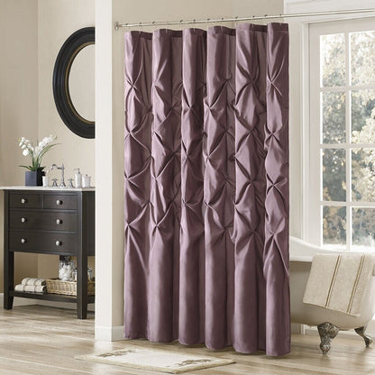 Madison Park Laurel Tufted Semi-Sheer Shower Curtain