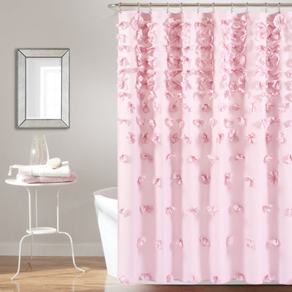 Silver Orchid Sterling Polyester Shower Curtain