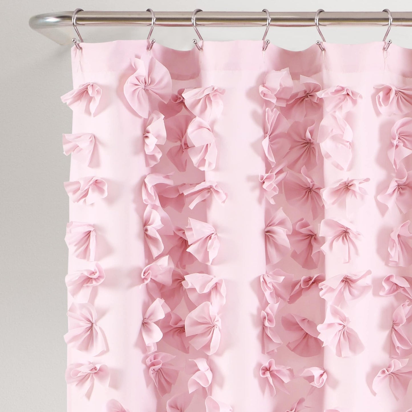 Silver Orchid Sterling Polyester Shower Curtain