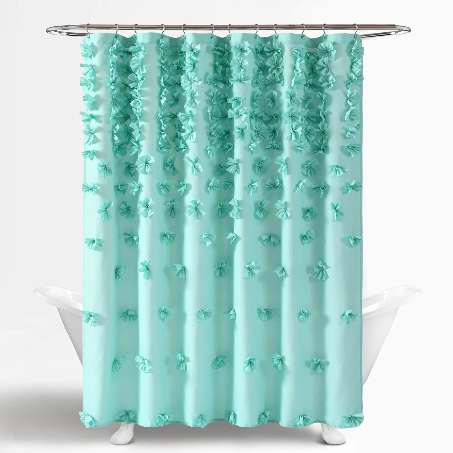 Silver Orchid Sterling Polyester Shower Curtain