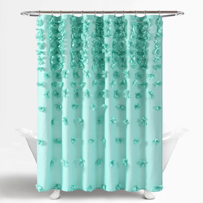 Silver Orchid Sterling Polyester Shower Curtain
