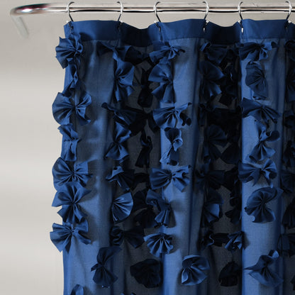 Silver Orchid Sterling Polyester Shower Curtain