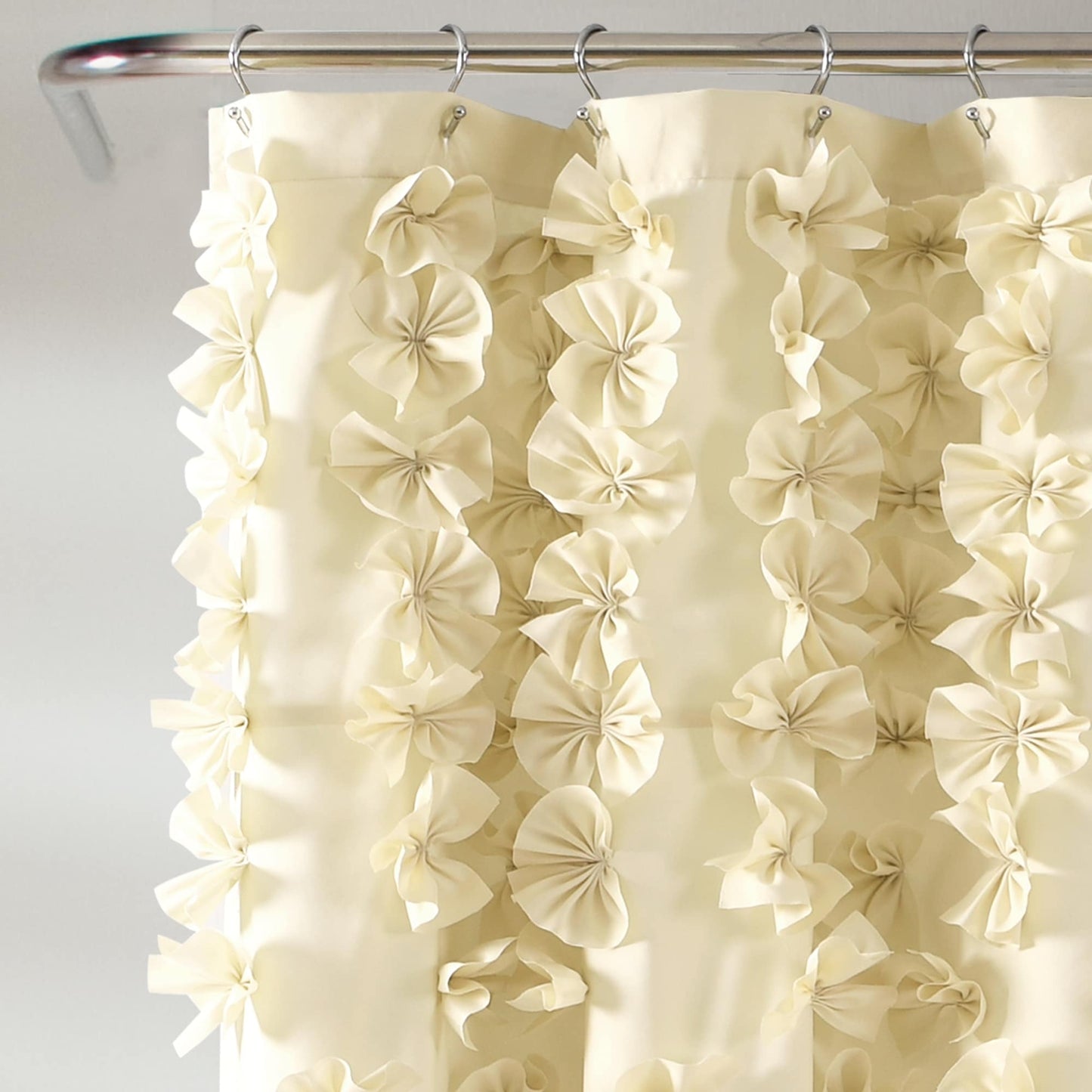 Silver Orchid Sterling Polyester Shower Curtain