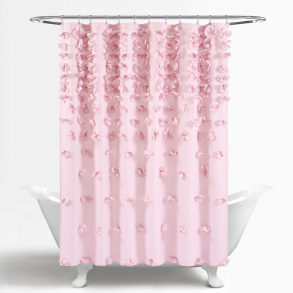 Silver Orchid Sterling Polyester Shower Curtain