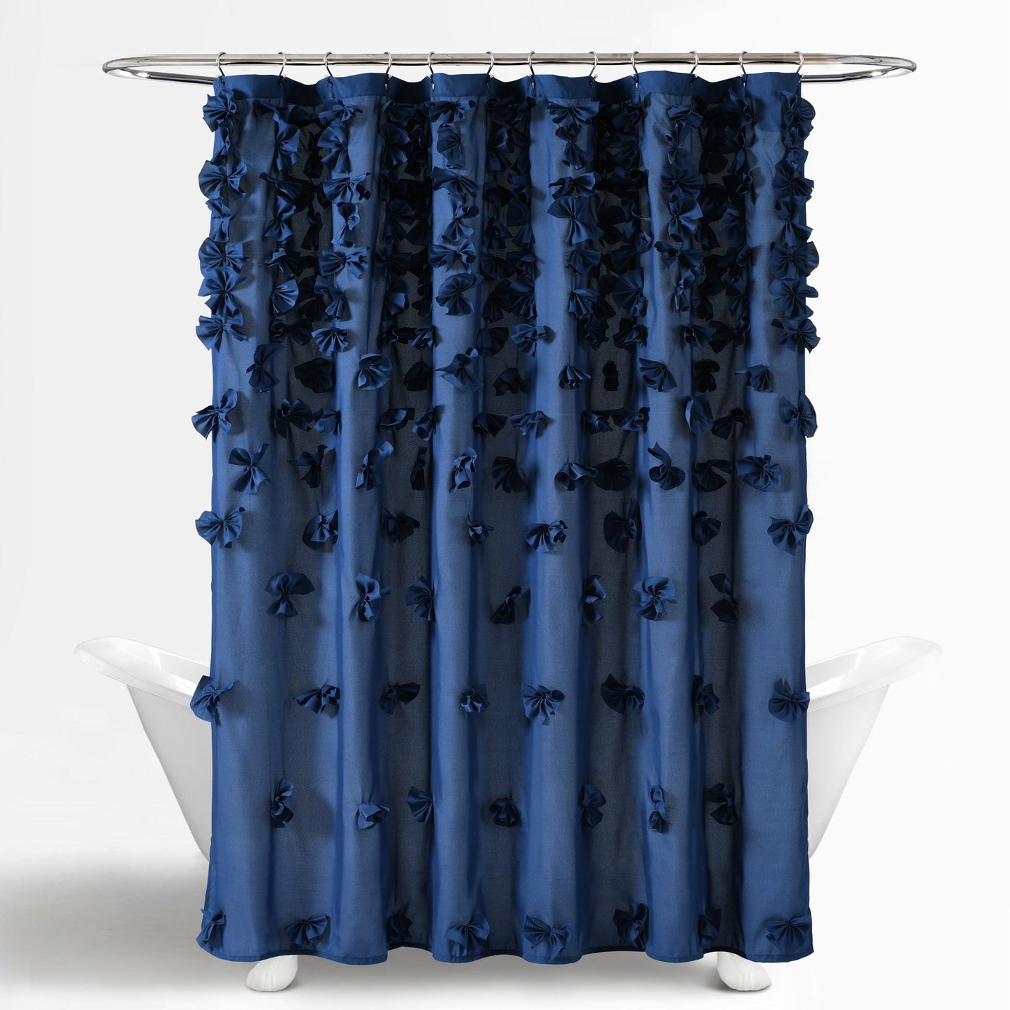 Silver Orchid Sterling Polyester Shower Curtain