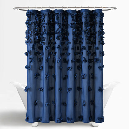 Silver Orchid Sterling Polyester Shower Curtain