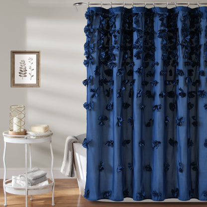 Silver Orchid Sterling Polyester Shower Curtain