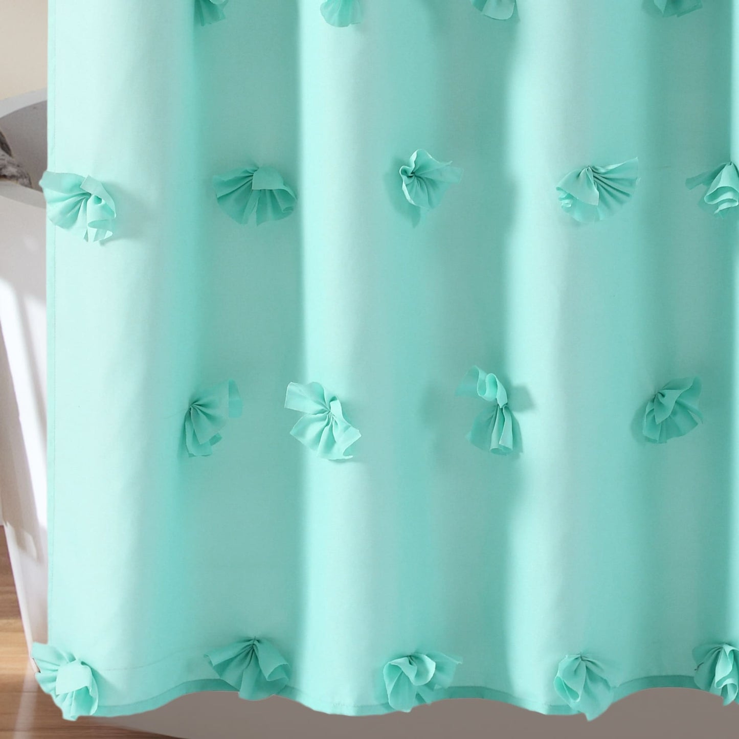 Silver Orchid Sterling Polyester Shower Curtain