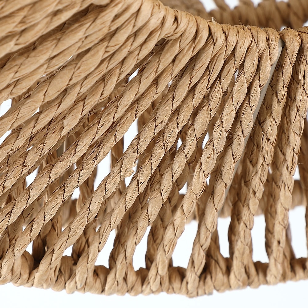 Silvia 2-Light Bohemian Woven Rope Semi-Flush Mount Ceiling Light - 16 in. W