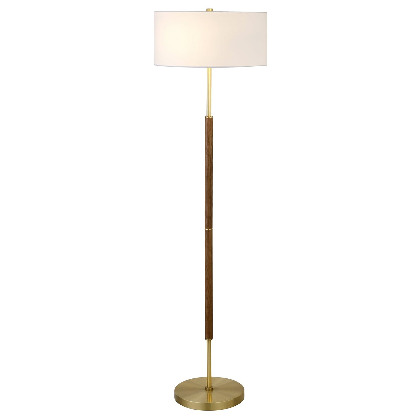 Simone 2-Light Floor Lamp with Fabric Shade