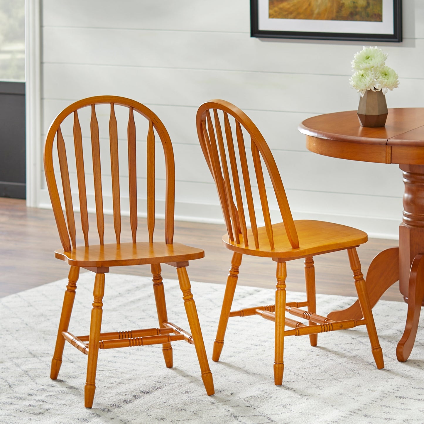 Simple Living Carolina 5-piece Farmhouse Solid Wood Dining Set with Leaf