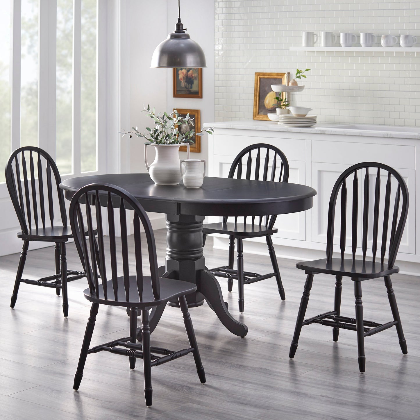 Simple Living Carolina 5-piece Farmhouse Solid Wood Dining Set with Leaf