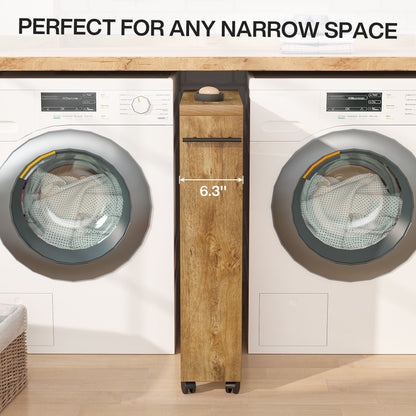 Slim Storage Cart, Rolling Narrow Kitchen Cart on Wheels - N/A