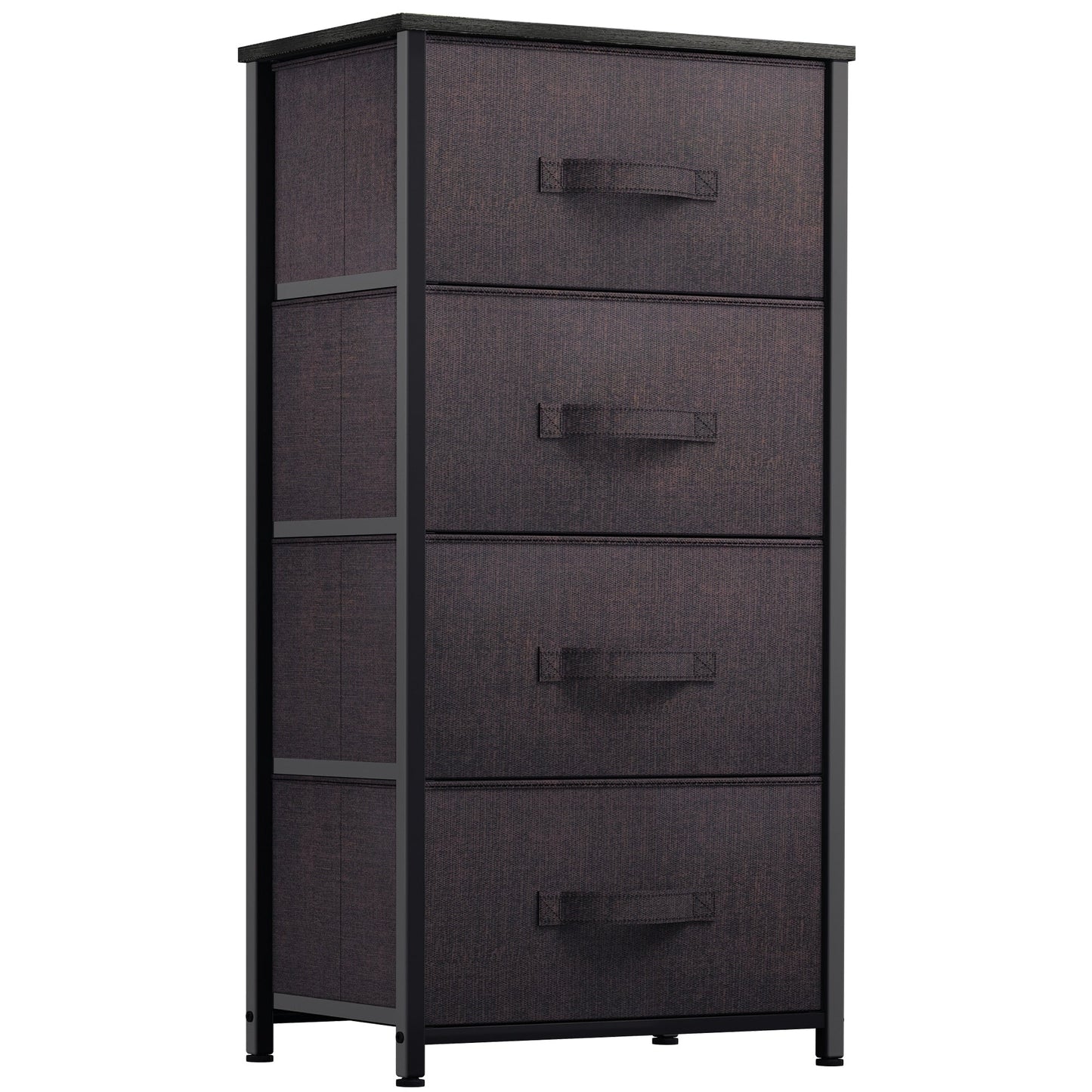 Modern 4/8/10-drawer Bedroom Fabric Dresser Storage Tower with Wood Top