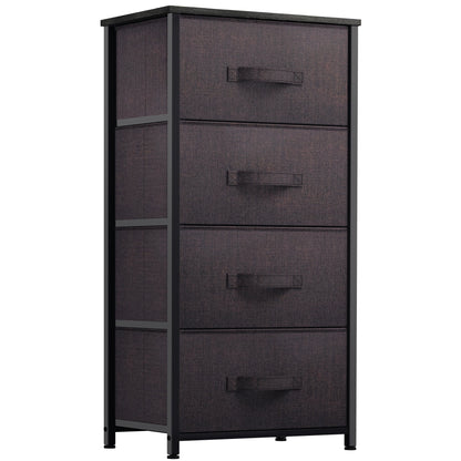 Modern 4/8/10-drawer Bedroom Fabric Dresser Storage Tower with Wood Top