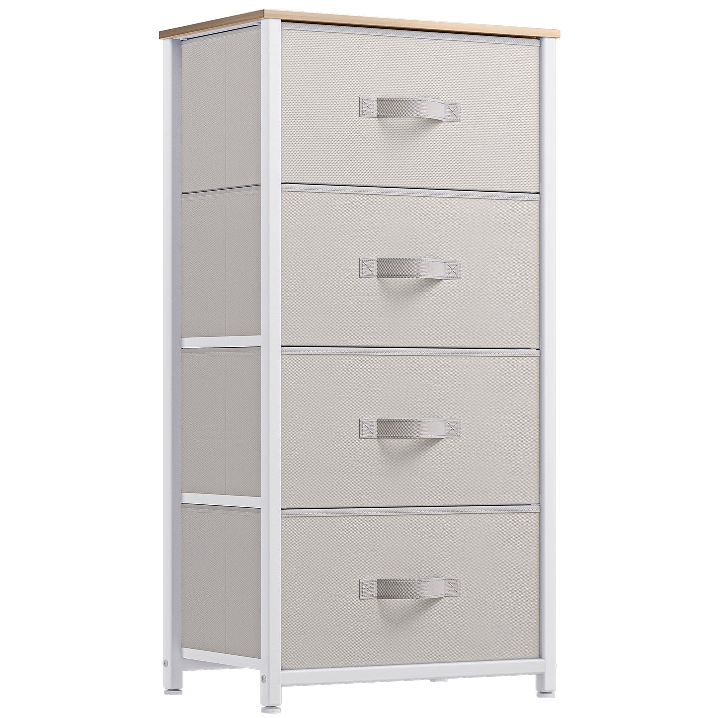 Modern 4/8/10-drawer Bedroom Fabric Dresser Storage Tower with Wood Top