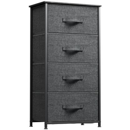Modern 4/8/10-drawer Bedroom Fabric Dresser Storage Tower with Wood Top