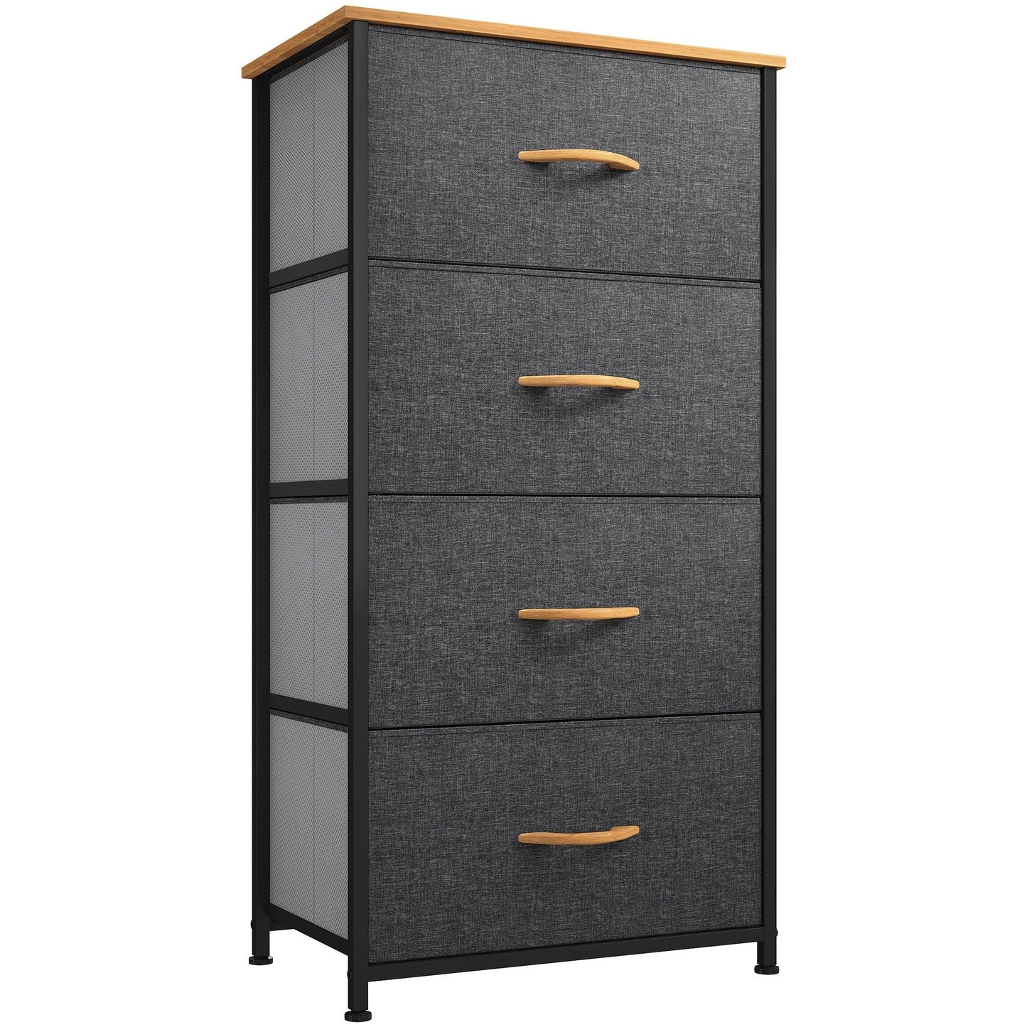 Modern 4/8/10-drawer Bedroom Fabric Dresser Storage Tower with Wood Top