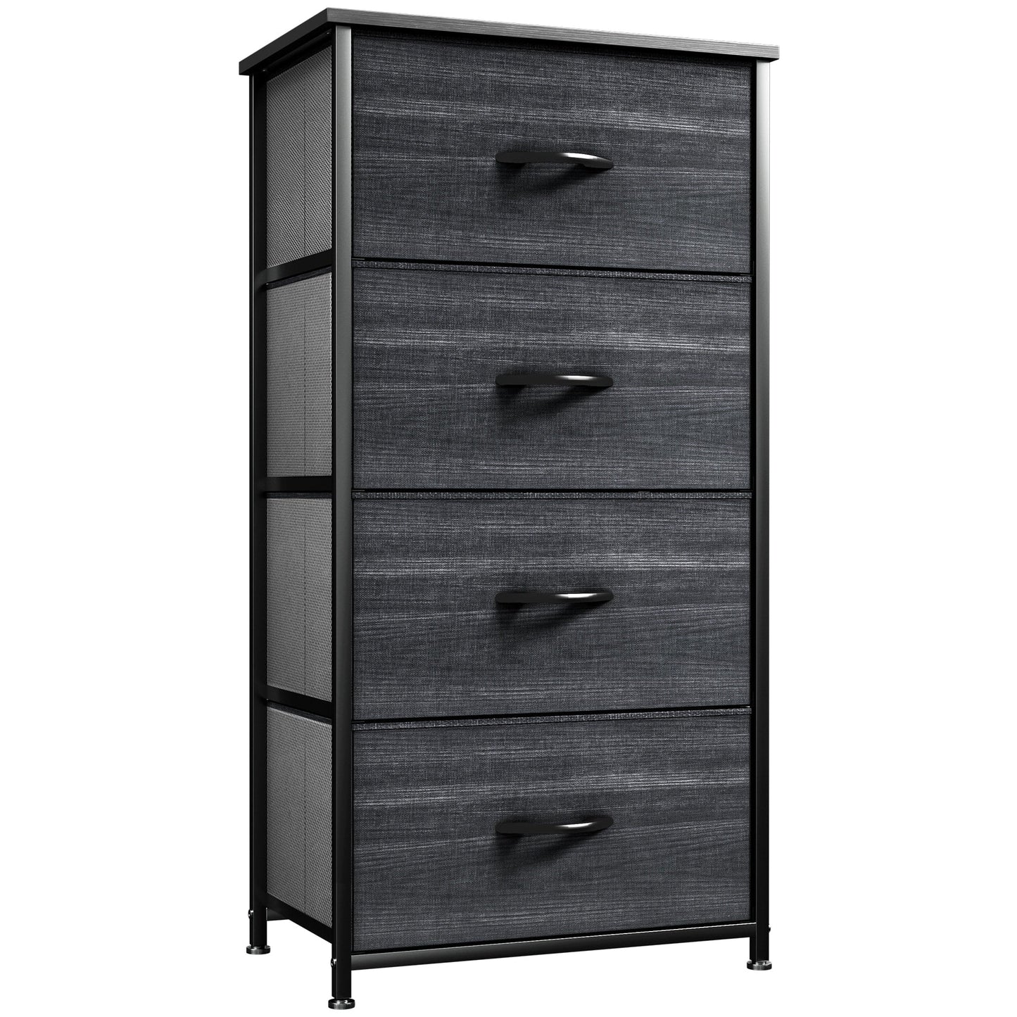Modern 4/8/10-drawer Bedroom Fabric Dresser Storage Tower with Wood Top