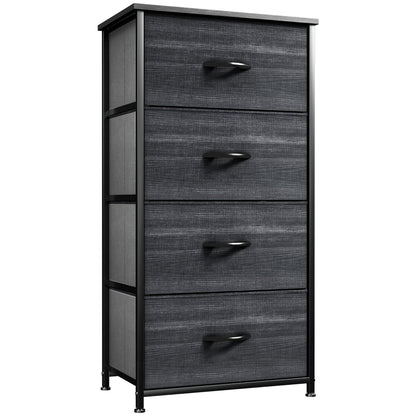 Modern 4/8/10-drawer Bedroom Fabric Dresser Storage Tower with Wood Top