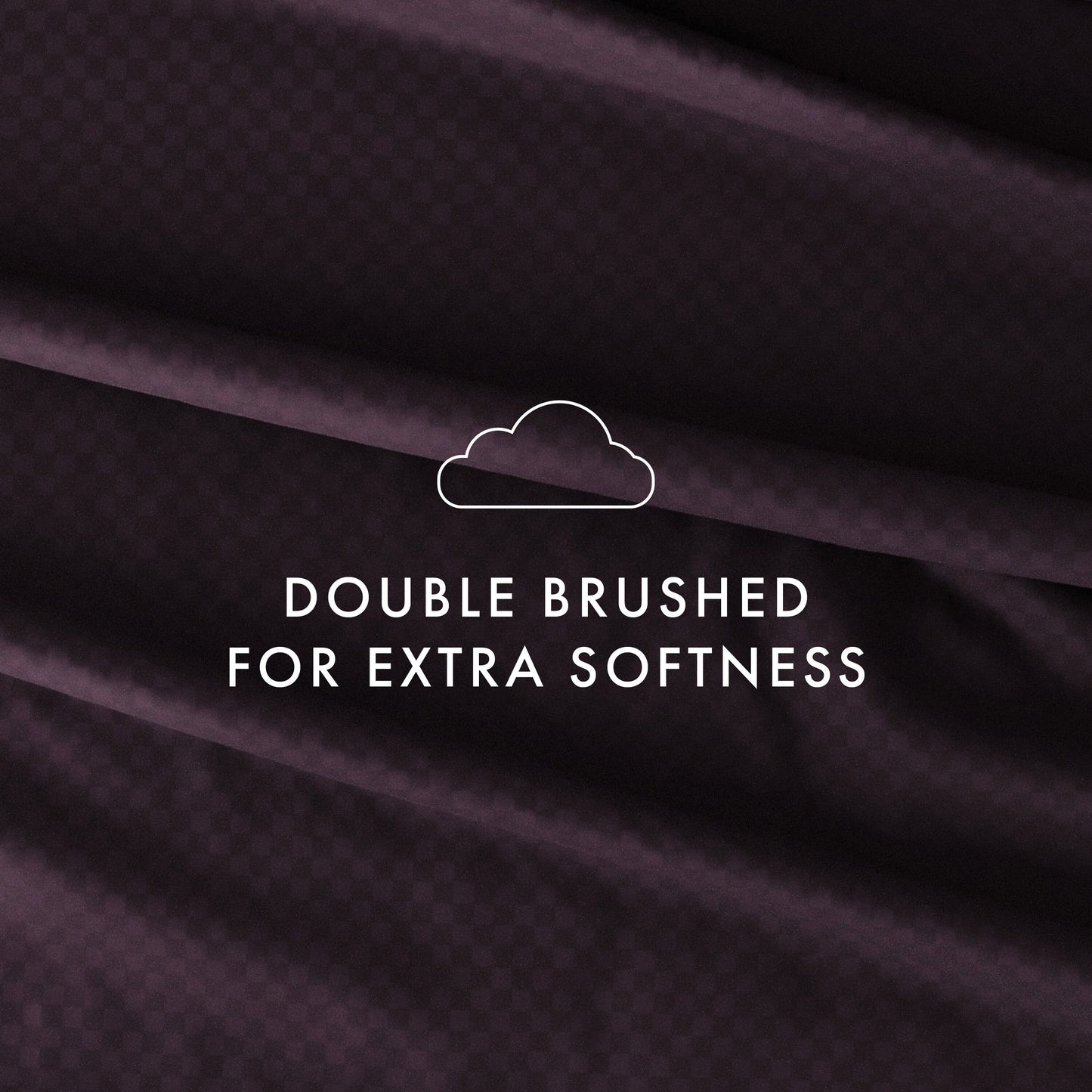 Soft Essentials Double Brushed Embossed Checkered 4PC Deep Pocket Bed Sheet Set