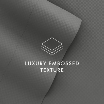 Soft Essentials Double Brushed Embossed Checkered 4PC Deep Pocket Bed Sheet Set