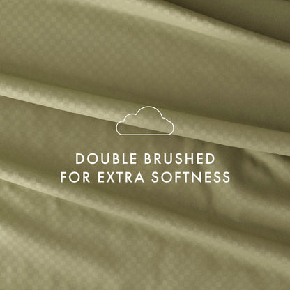 Soft Essentials Double Brushed Embossed Checkered 4PC Deep Pocket Bed Sheet Set