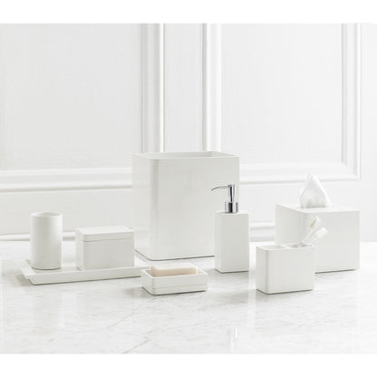 Solid Lacquer White Bath Accessory Collection