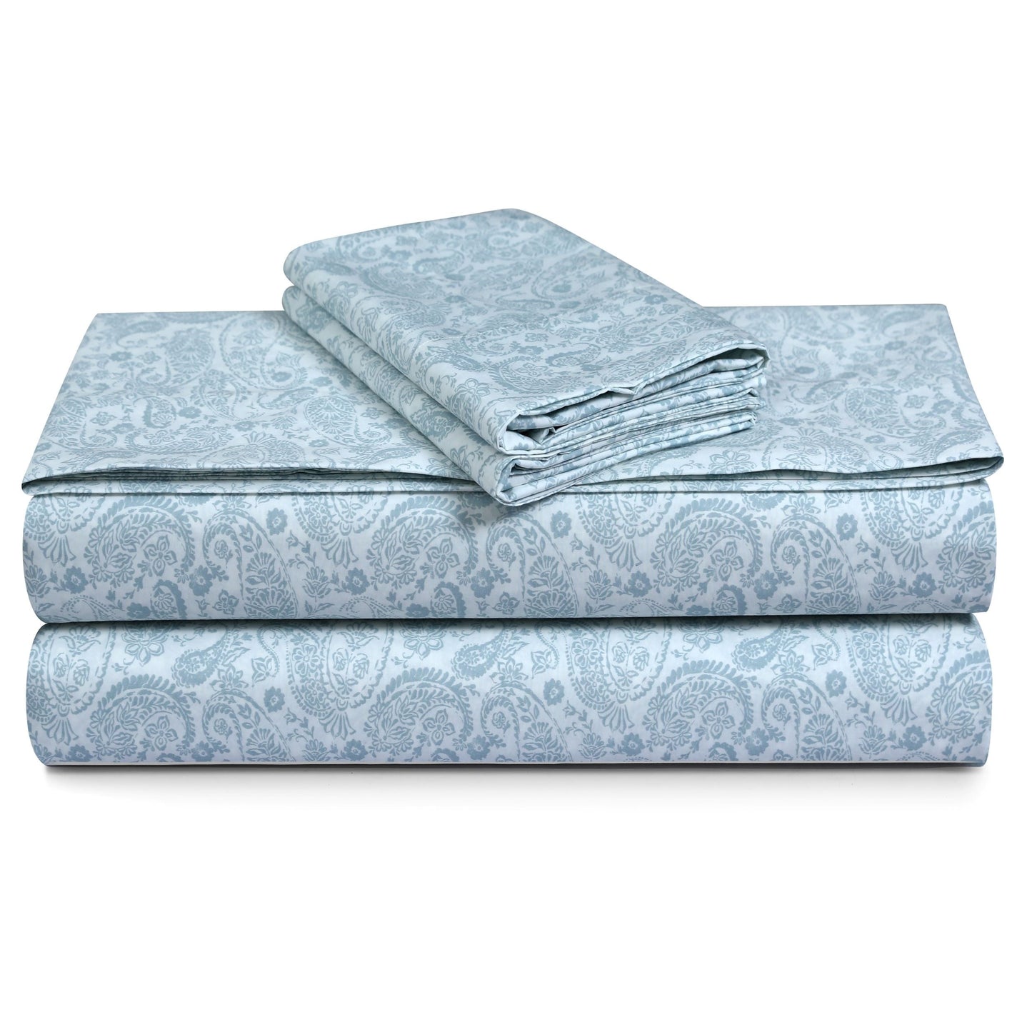 Solid or Printed 300 Thread Count Cotton Percale Extra Deep Pocket Sheet Set