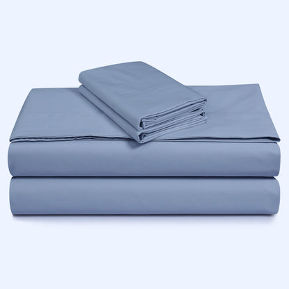 Solid or Printed 300 Thread Count Cotton Percale Extra Deep Pocket Sheet Set