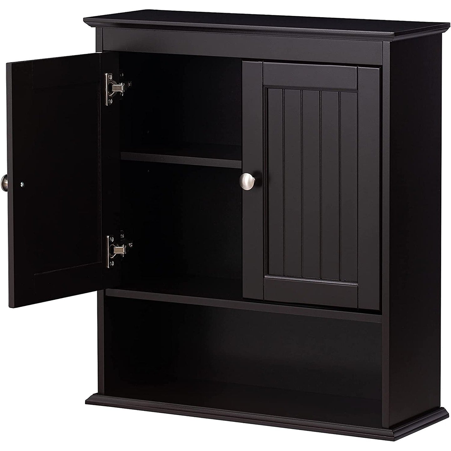 Spirich-Bathroom Wall Spacesaver Storage Cabinet Over The Toilet with Door , Wooden, White