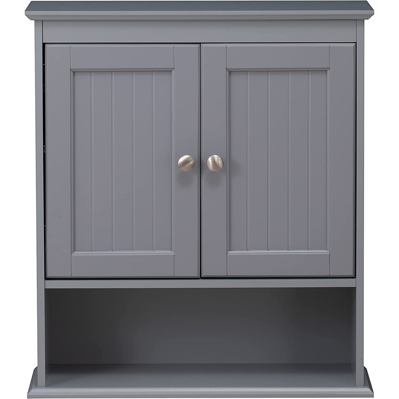 Spirich-Bathroom Wall Spacesaver Storage Cabinet Over The Toilet with Door , Wooden, White