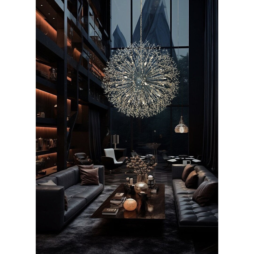 Starburst Chandelier 47 Wide Crystal Lighting Fixture