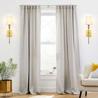 Starsky 1 - Light Industrial Wall Sconce Set with Tapered Fabric Shade (Sets of 2)