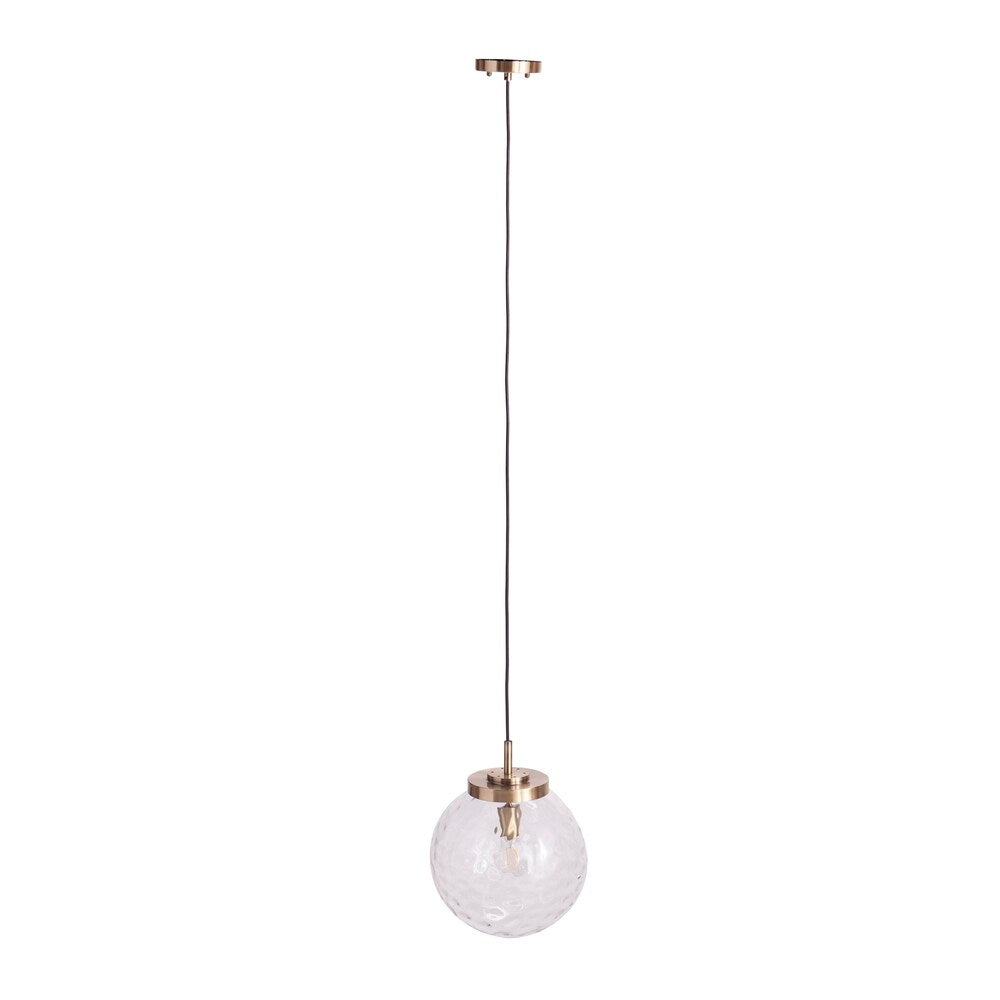 SEI Furniture Padgett Contemporary Brass Glass Pendant Light