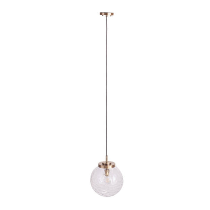SEI Furniture Padgett Contemporary Brass Glass Pendant Light