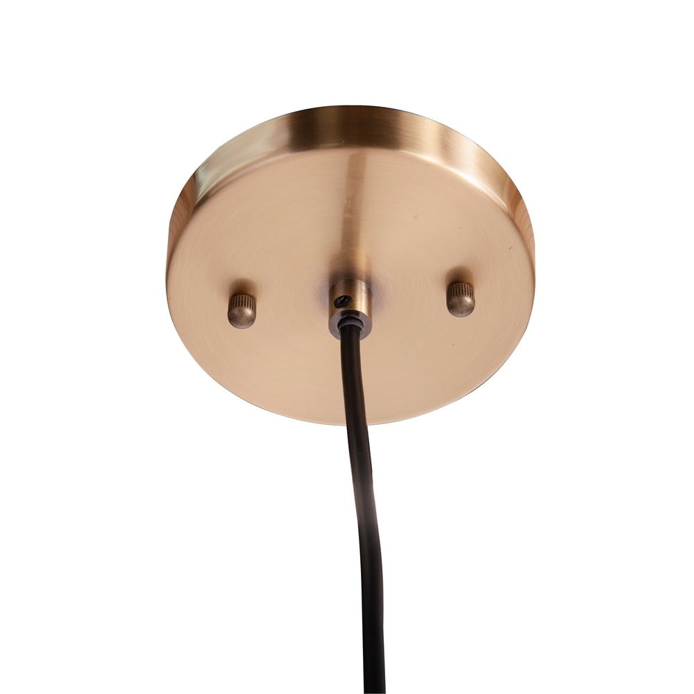 SEI Furniture Padgett Contemporary Brass Glass Pendant Light